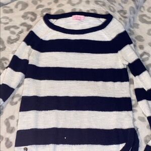 Lily Pulitzer Striped Navy and White Sweater